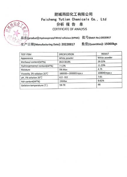 Hydroxypropyl metyl cellulose HPMC